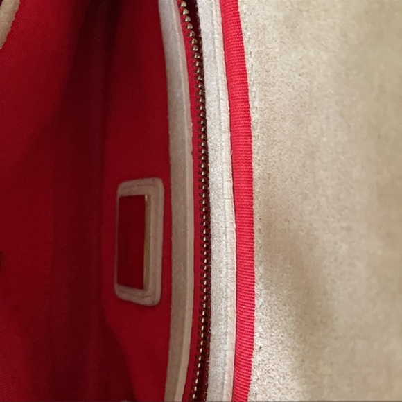 Christian Louboutin Mini Bag Riviera Beige Chain Nude Patent Leather Clutch - Picture 8 of 9